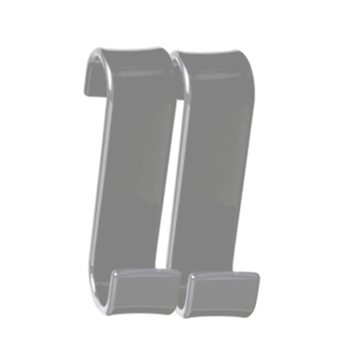 Cuier tip carlig pentru prosoape, in forma de S, Gri, 2 piese, 13 x2 cm