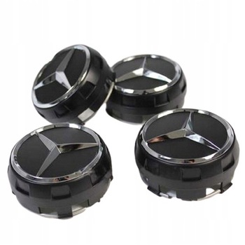 Set 4 capacele roti 75mm negre, pentru jante aliaj Mercedes-Benz AMG Set 4 capacele roti 75mm negre, pentru jante aliaj Mercedes-Benz AMG