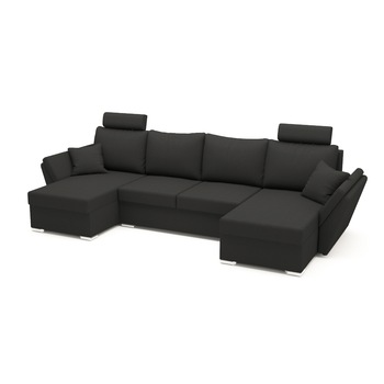 Canapea Palma U Shape Plus Black, 326 x 140 x 90 cm Canapea Palma U Shape Plus Black, 326 x 140 x 90 cm