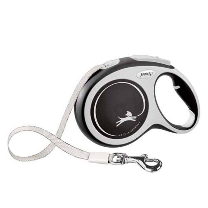 Каишка Flexi New Comfort L, Черен, Лента, 8м, До 50кг