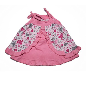 Rochie fete Pifou, 2-3 luni, roz inimioare Rochie fete Pifou, 2-3 luni, roz inimioare