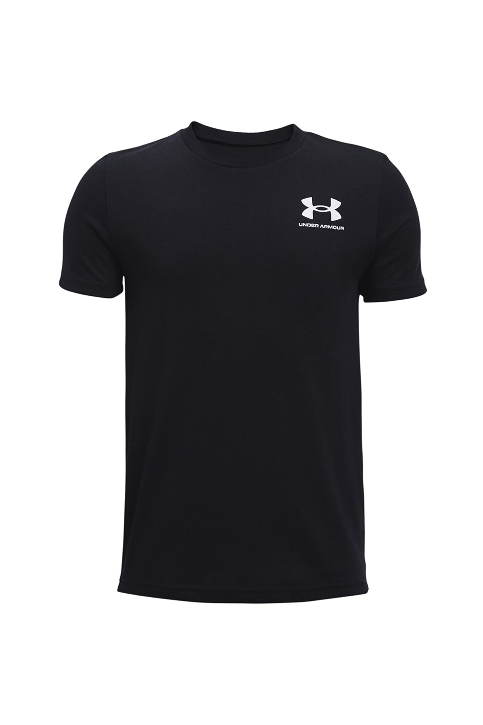 Under Armour, Tricou cu detaliu logo pentru fitness Sportstyle, Negru/Alb