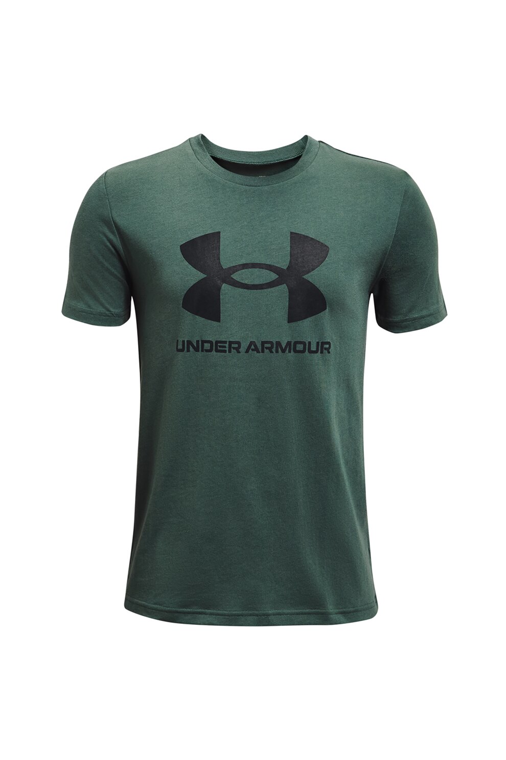 Under Armour, Tricou cu logo pentru antrenament Sportstyle, Verde feriga/Negru