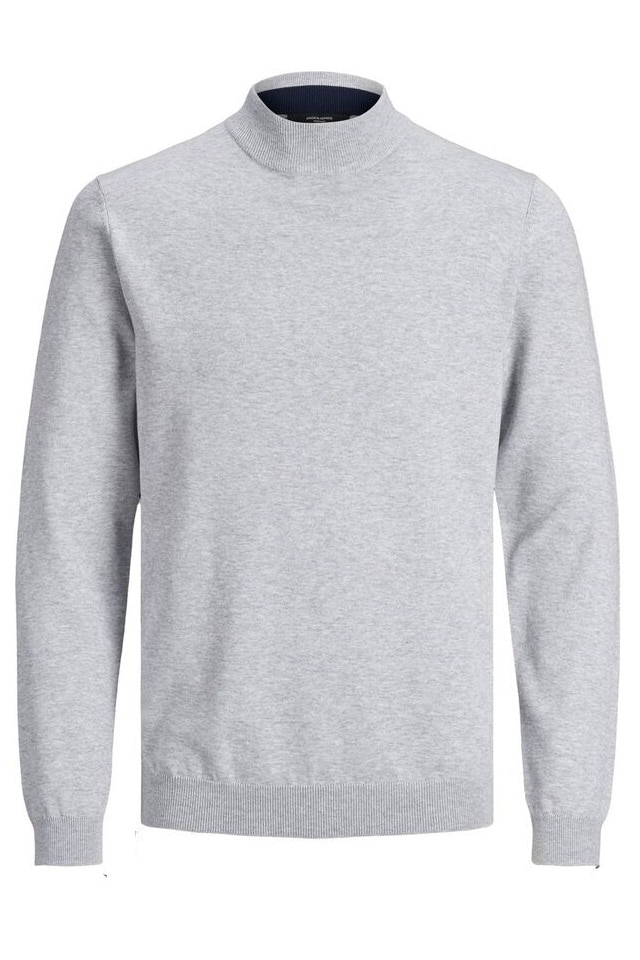 Pulover barbati Jack and Jones High NCK, Gri deschis, L