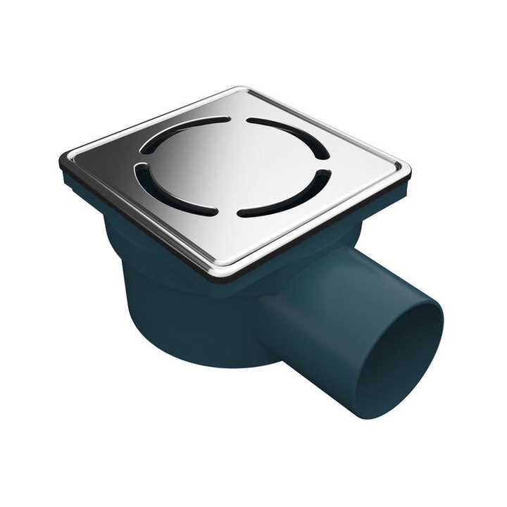 Sifon pardoseala Mark.B AKVO 3000-50-2, iesire laterala Ø5.1 cm, 10 x 10 cm