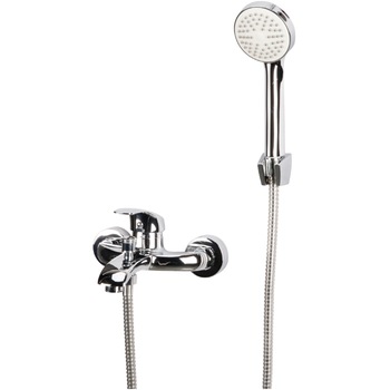 Baterie cada/dus Evosanitary Aqua Star 671286, cu furtun si para dus, monocomanda, cartus ceramic, aerator, Crom Baterie cada/dus Evosanitary Aqua Star 671286, cu furtun si para dus, monocomanda, cartus ceramic, aerator, Crom