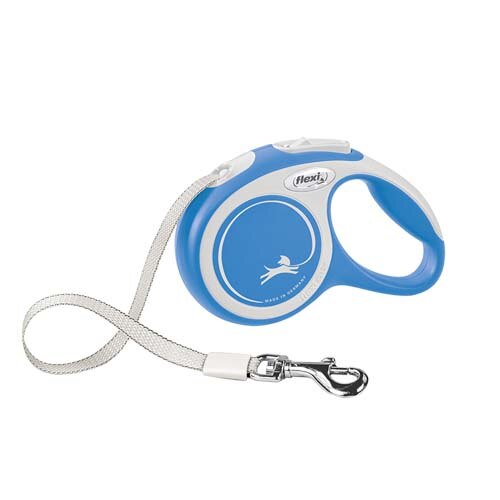 Lesa caini, New Comfort, Flexi, pana la 12 kg, marime XS, 3 metri, Albastru