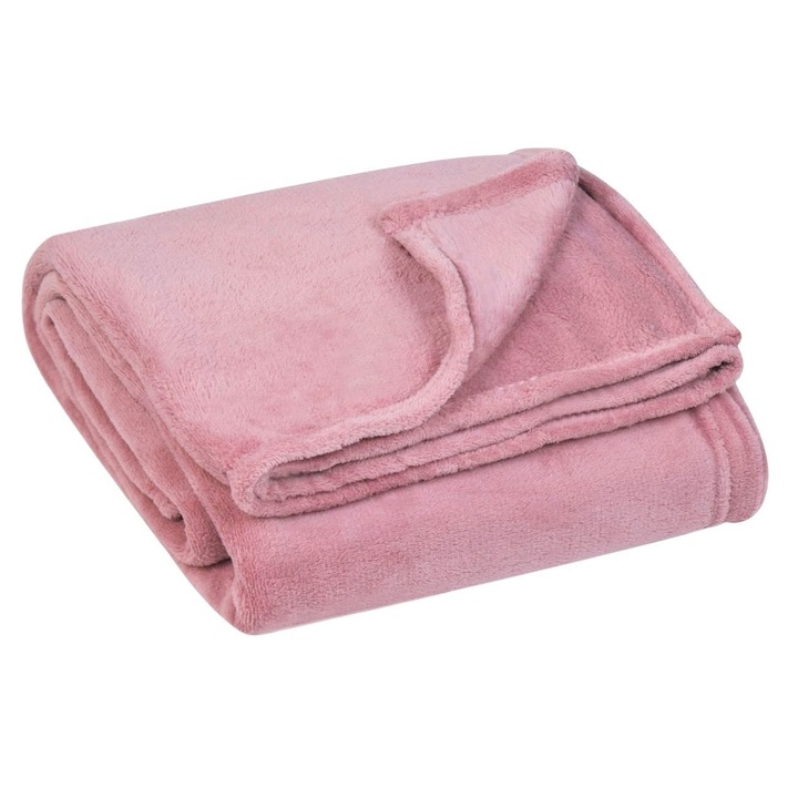 Декоративно розово одеяло 160 х 130 см