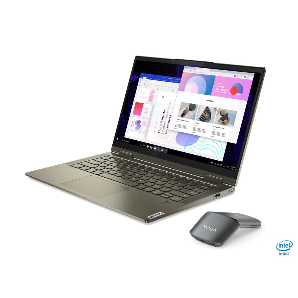 Laptop, Lenovo, Yoga 7 14ITL5, 82BH005SBM, 14", Intel Core i5-1135G7 (4-core), Intel Iris Xe Graphics, 8 GB DDR4 3200MHz, verde inchis