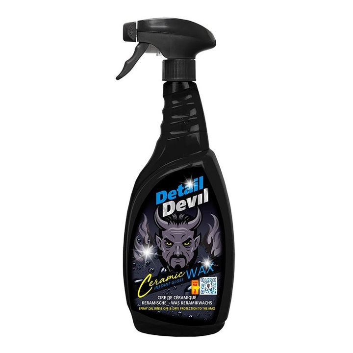 Ceara Auto Ceramica Lichida Detail Devil Ceramic Wax Instant Gloss 1000ml pentru Luciu de Showroom si Protectie ce Dureaza