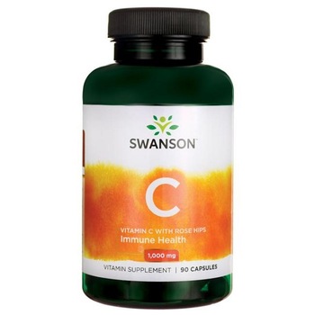 Supliment alimentar, Vitamina C cu Extract de Macese, Swanson Vitamin C with Rose Hips - 90 capsule (90 doze) Supliment alimentar, Vitamina C cu Extract de Macese, Swanson Vitamin C with Rose Hips - 90 capsule (90 doze)