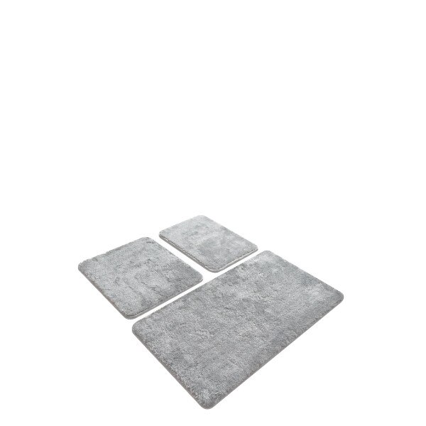 Set 3 covorase baie acril 60x100cm, 50x60 cm, 40x60 cm, Alessia Home, Havai Gri