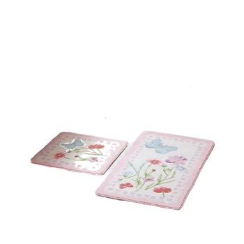 Set 2 covorase baie poliamida 60x100 cm, 55x60 cm, Tac, Prete Set 2 covorase baie poliamida 60x100 cm, 55x60 cm, Tac, Prete