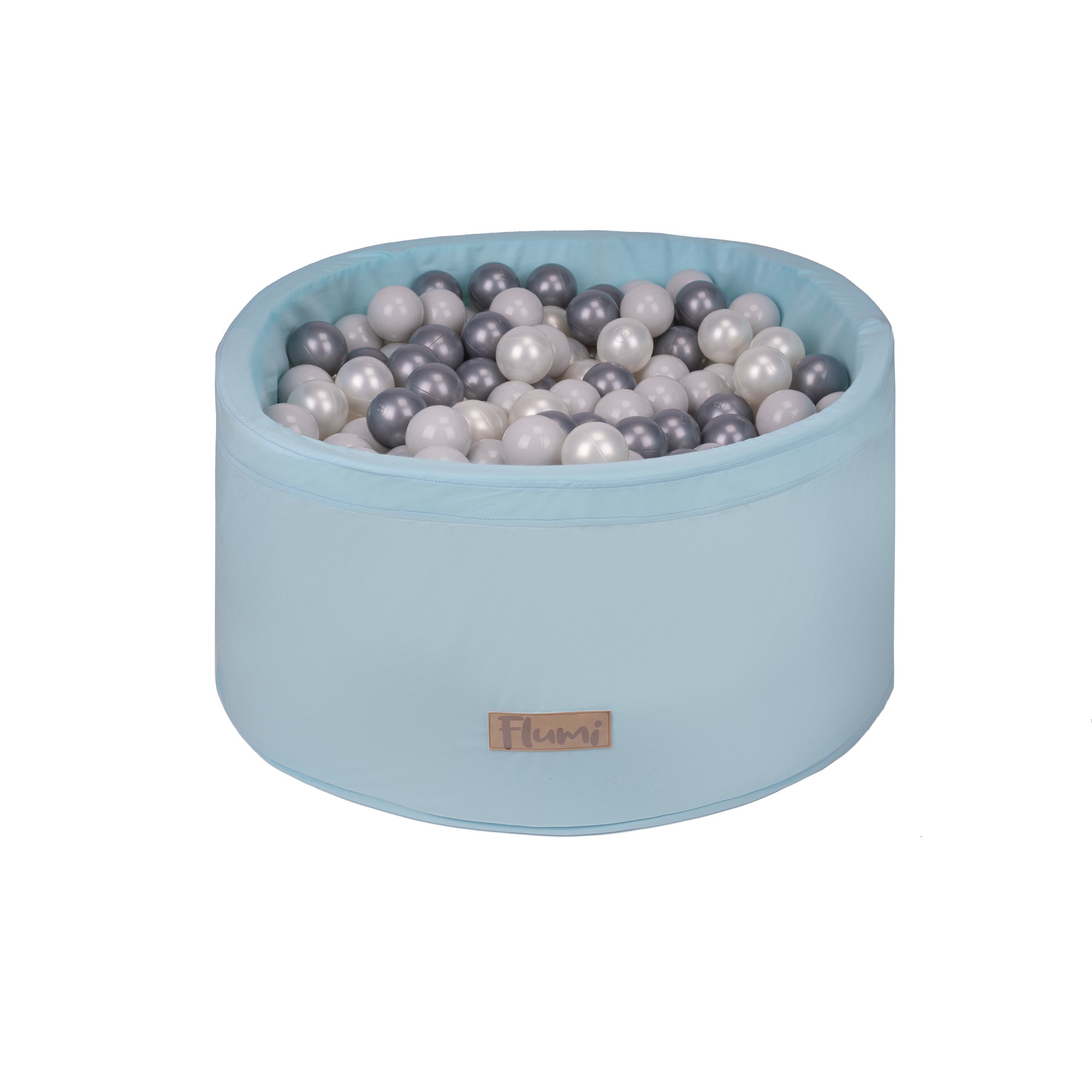 Piscina Uscata Pentru Copii 200 Bile , 90X40 CM, Catifea Alabastru, Bile Gri