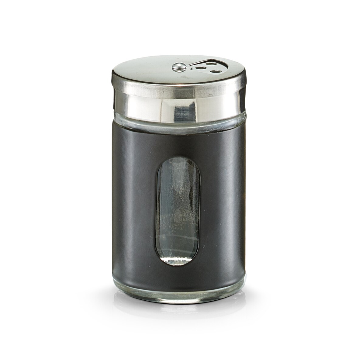 Borcan cu capac,din sticla si inox,pentru condimente,Zeller