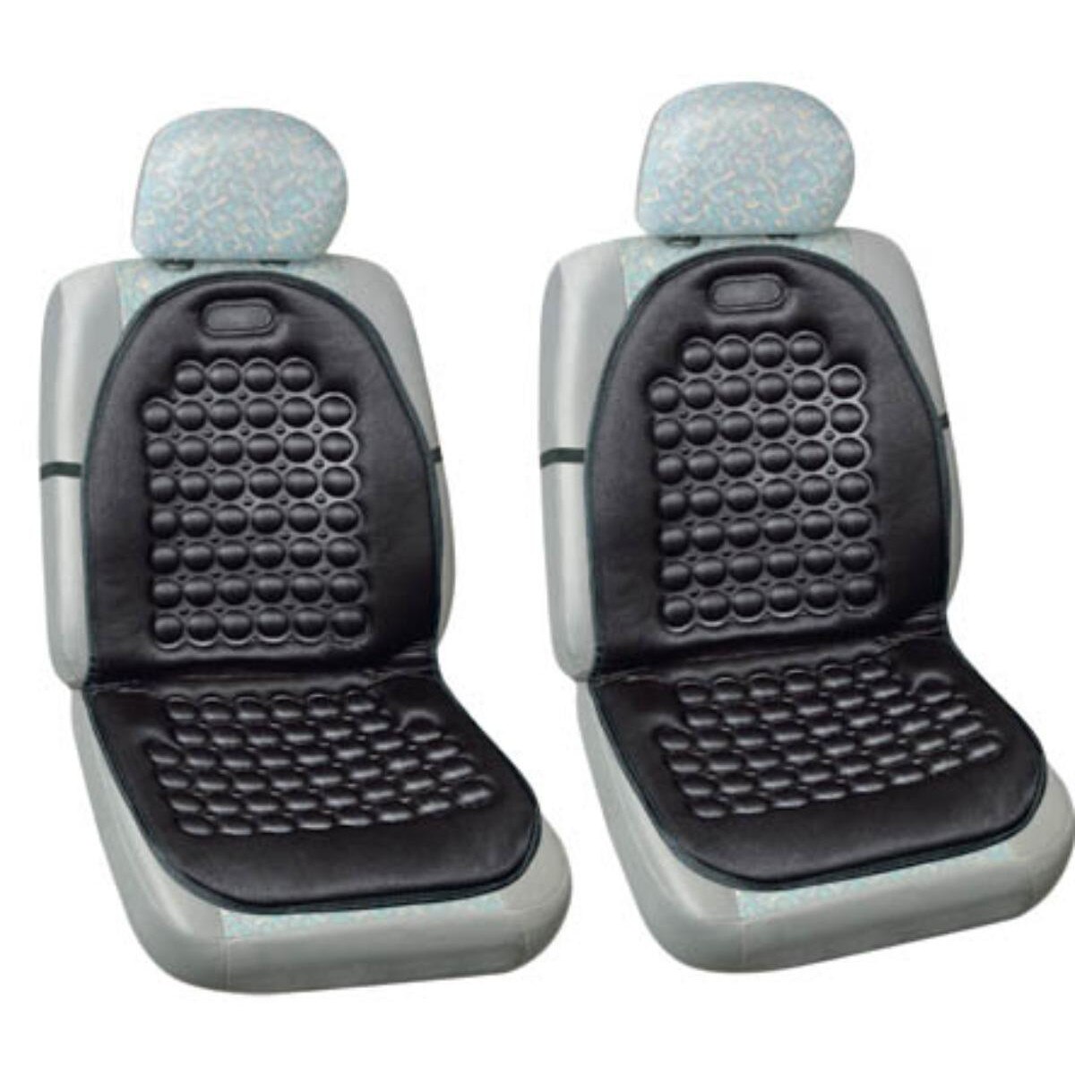 Set huse auto Harmony, 2 buc, Cu magnets, Poliester, Negru