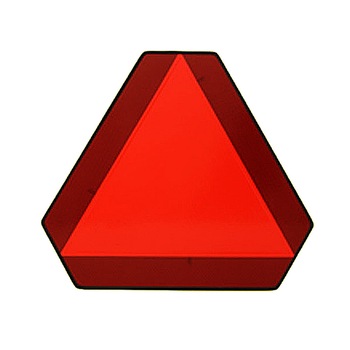 Placa reflectorizanta triunghiulara pentru identificare vehicule lente, rosu Placa reflectorizanta triunghiulara pentru identificare vehicule lente, rosu