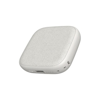 Acumulator extern alb-argintiu A+, 10.000 mAh Quick Charge, 2 porturi USB, conectivitate micro USB si type C Acumulator extern alb-argintiu A+, 10.000 mAh Quick Charge, 2 porturi USB, conectivitate micro USB si type C