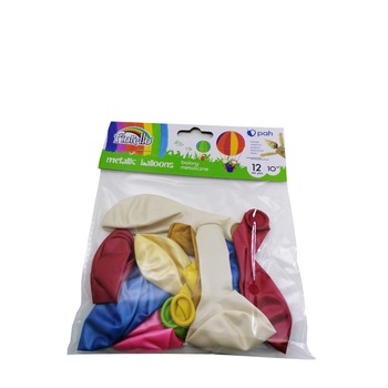Set 12 baloane metalizate Fiorello, 25,4 cm Set 12 baloane metalizate Fiorello, 25,4 cm