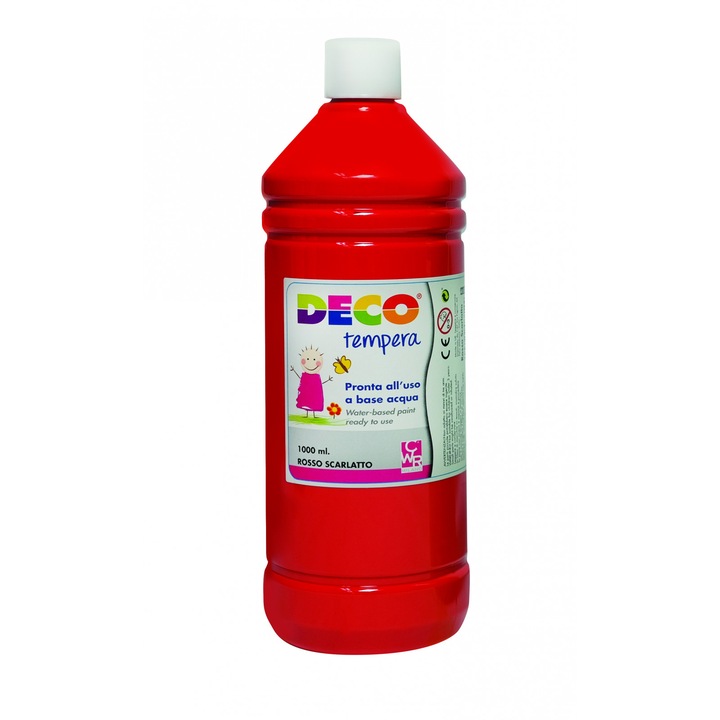 Tempera DECO 1000 ml rosu aprins