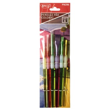 Pensula set 6 par sintetic Colorat DACO PN296 Pensula set 6 par sintetic Colorat DACO PN296