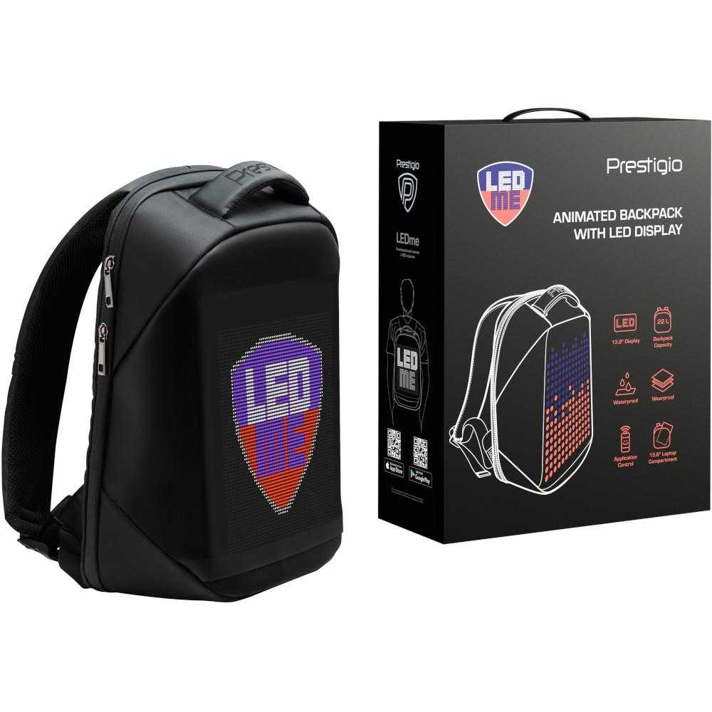 Rucsac laptop Prestigio LEDme, Negru