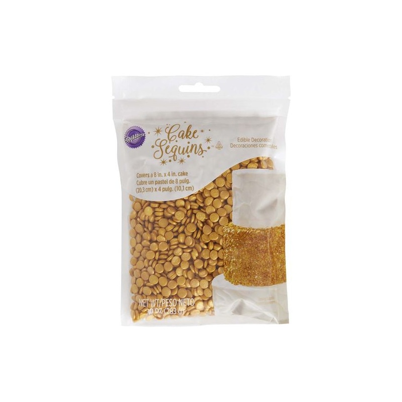 Zahar Decor Gold Sequins, Wilton, 283 g