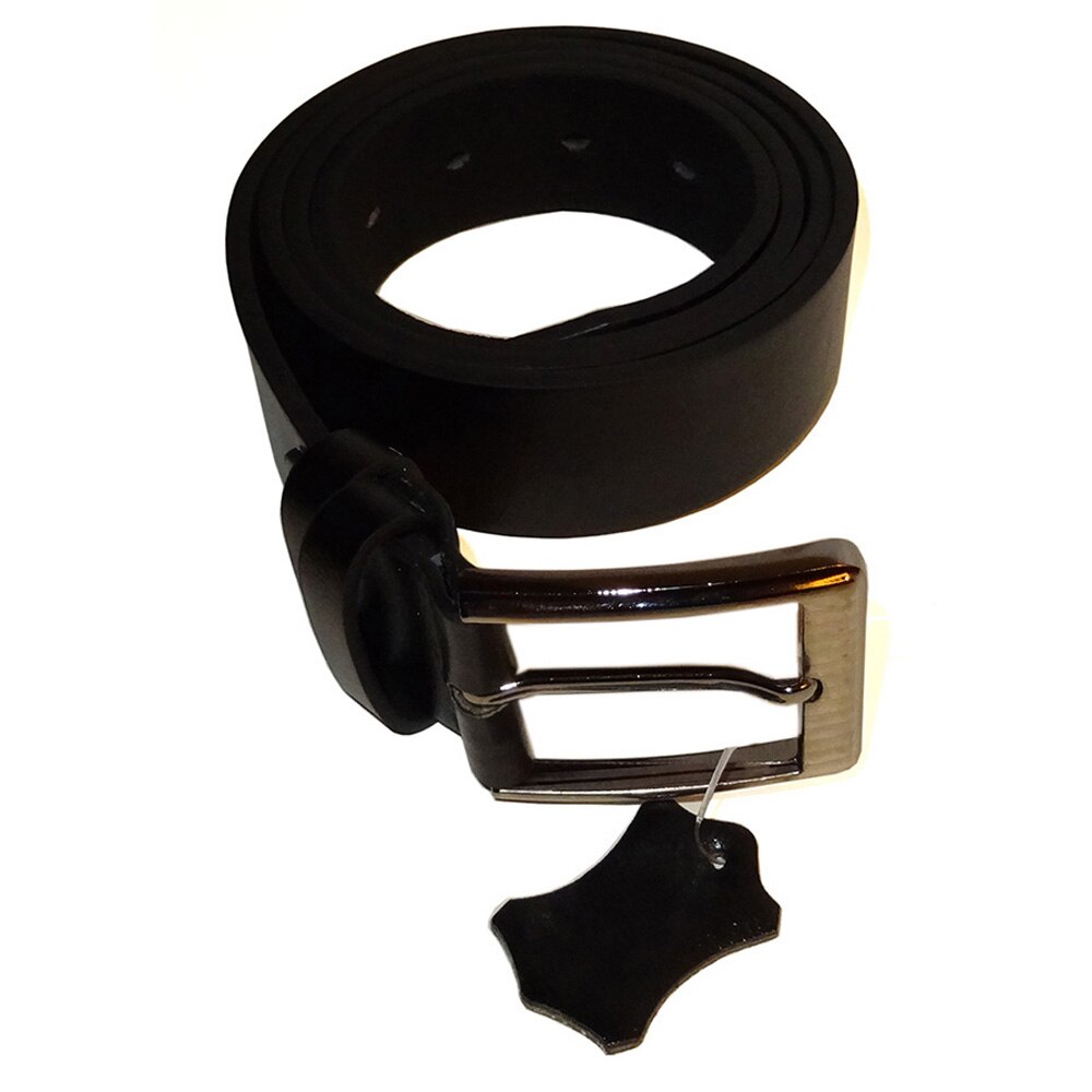 Curea din piele neagra cu catarama fara cusaturi