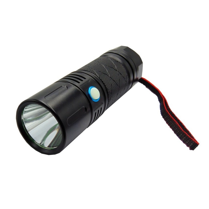 Lanterna cu acumulator litiu L18650x3 metal LED include incarcator 220V + cablu micro USB YM-120 / PN120-SST20TED NEW