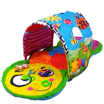 Set cort de joaca pentru copii cort si tunel, Model Animalute Set cort de joaca pentru copii cort si tunel, Model Animalute