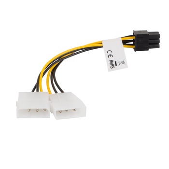 Cablu splitter in Y , Lanberg 41308, Molex 3-pin tata cu Molex 3-pin mama, la BTX cu 6 pini, 15 cm Cablu splitter in Y , Lanberg 41308, Molex 3-pin tata cu Molex 3-pin mama, la BTX cu 6 pini, 15 cm
