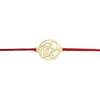 Bratara snur reglabil, Grata, banut familie, Aur 14k, rosu Bratara snur reglabil, Grata, banut familie, Aur 14k, rosu