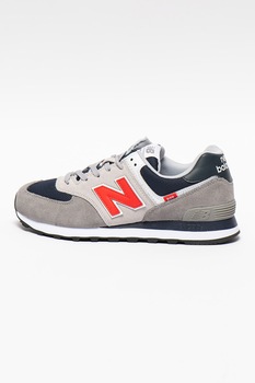 New Balance, Pantofi sport de piele intoarsa cu insertii de plasa M574 New Balance, Pantofi sport de piele intoarsa cu insertii de plasa M574