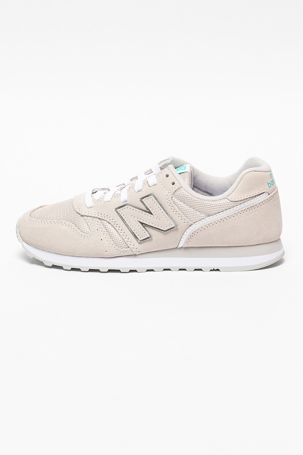 New Balance, Pantofi sport de piele intoarsa cu insertii textile 373