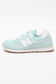 New Balance, Pantofi sport cu insertii de piele intoarsa si piele 574 New Balance, Pantofi sport cu insertii de piele intoarsa si piele 574