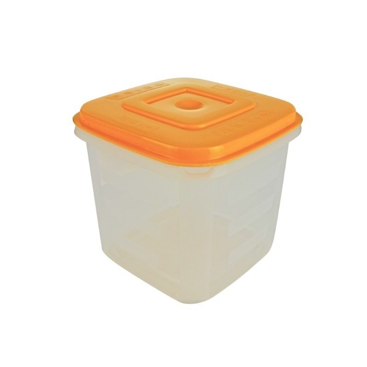 Кутия за храна с капак, квадратна, 750 мл