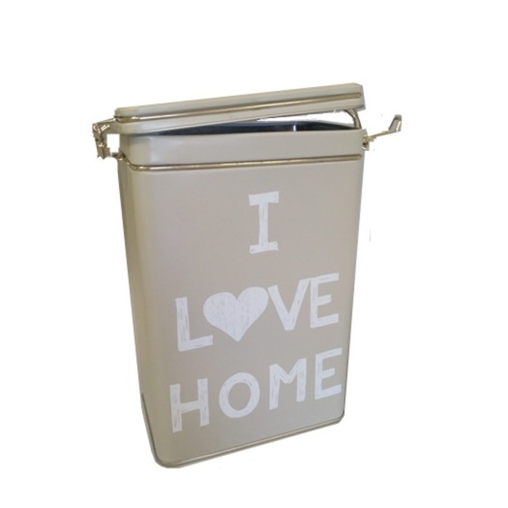 I Love Home fém konyhai tárolódoboz 12,7*7,7 cm
