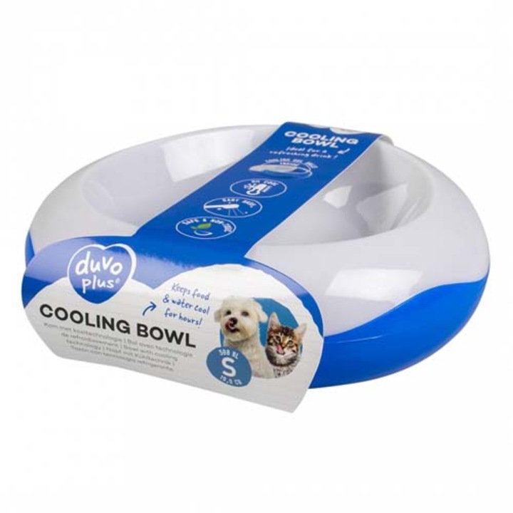 Bol racire, DUVO +, Alb/Albastru, 19.5cm, 500ml