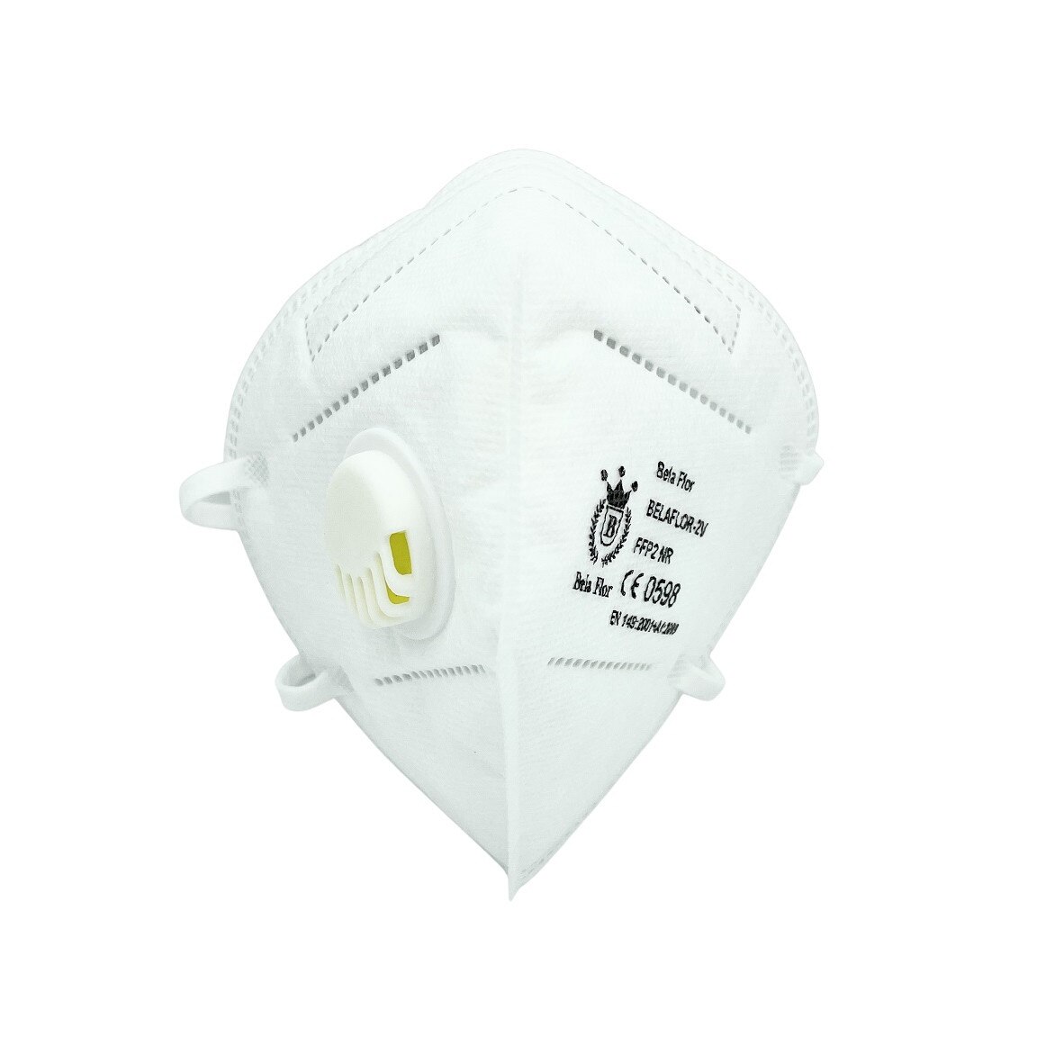 Set 10 Masti de protectie BelaFlor 2V, 5 straturi, KN95 FFP2, valva expiratie, certificate CE