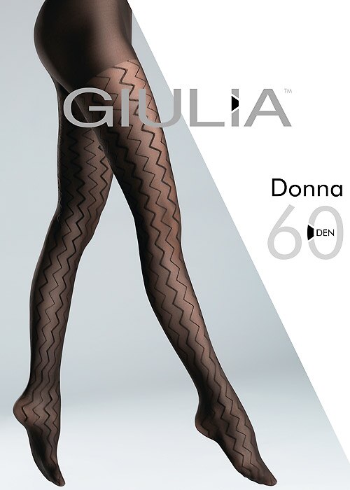 Dres Donna, Giulia, Poliamida, 60 DEN, Negru, Marimea 2, Negru
