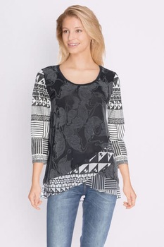 Bluza Desigual 36, Negru/Alb, 17WWTKB7 Bluza Desigual 36, Negru/Alb, 17WWTKB7