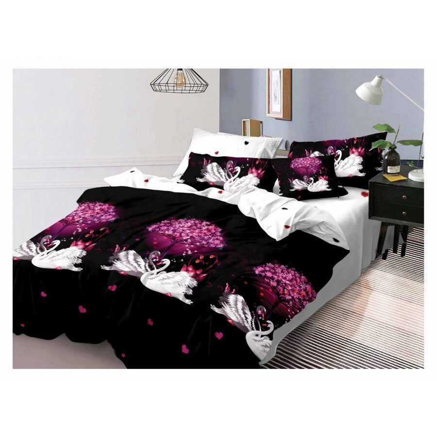 Lenjerie de pat dublu, finet, 6 piese, Ralex Pucioasa, FN102