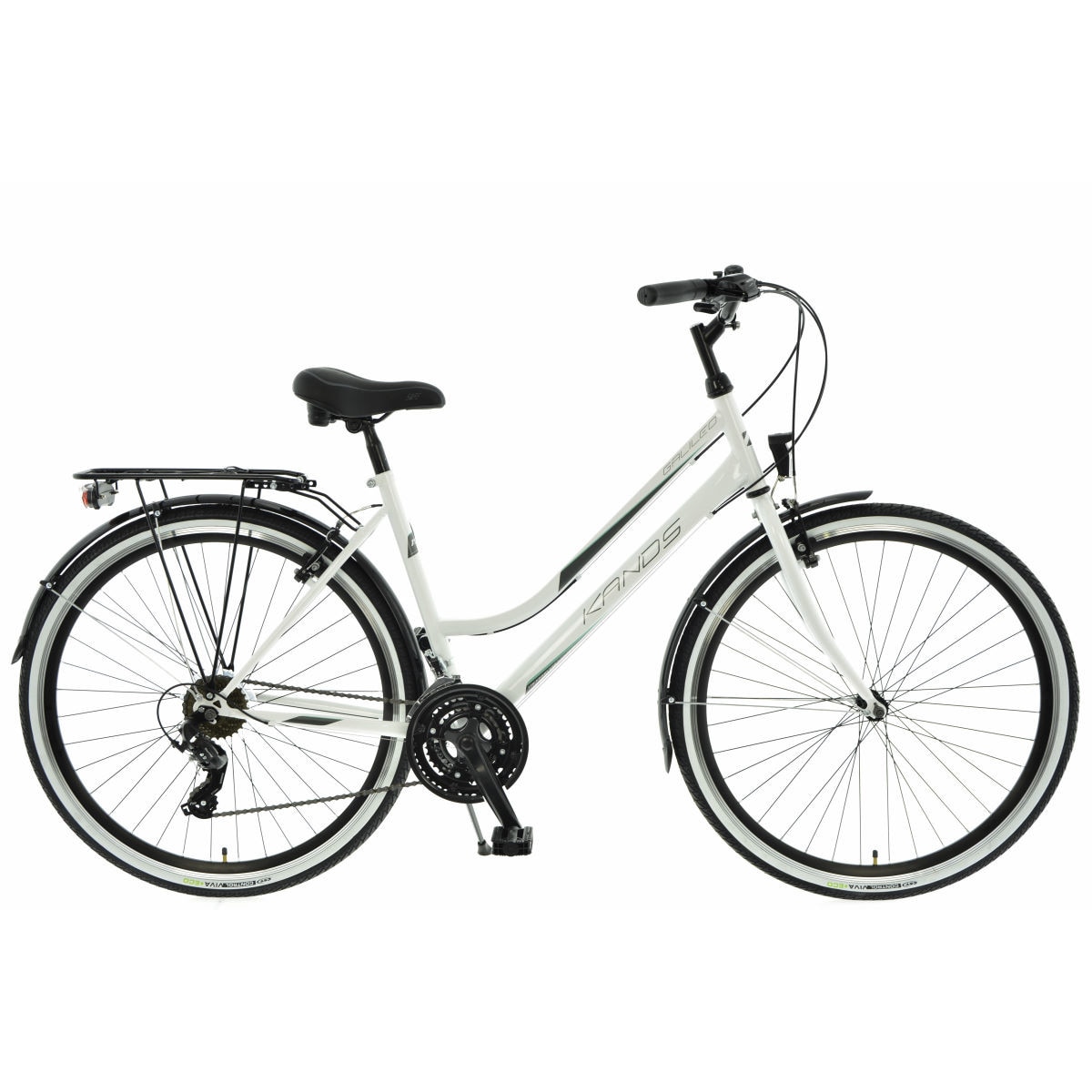 Bicicleta Kands Galileo Dama Roata 28'' Alb Cadru 19'', 168-185 cm inaltime, Shimano