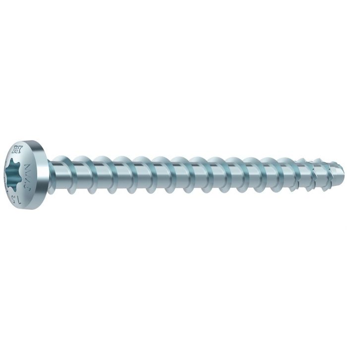 Set 100 bucati holzsuruburi beton cu cap bombat, cap Torx T40, filet 57 mm, 7.5X70 mm, 42602