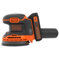 Slefuitor cu acumulator, Black & Decker, 18V/1.5Ah, Gri/Portocaliu