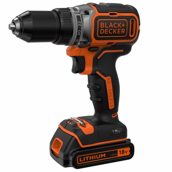 Masina de gaurit, Black & Decker BL186KB-QW , Fara perii, 18V, 400mA, Negru/Portocaliu