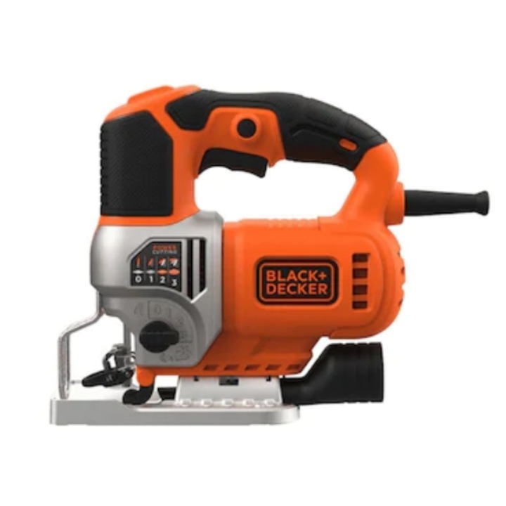 Fierastrau electric alternativ, Black & Decker, BES610-QS, 650 W, lama oscilanta, viteza variabila, 3100 rpm, Portocaliu/Negru