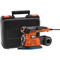 Slefuitor multiplu 4 in 1, Black & Decker, KA280-QS, 220 W, 125 mm disc de slefuit excentric, Negru/Rosu