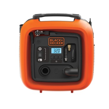 Compresor auto Black&Decker 12V , 11 bar ,display , negru/portocaliu Compresor auto Black&Decker 12V , 11 bar ,display , negru/portocaliu