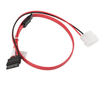 Cablu Molex 2-pin tata cu SATA 7-pin mama la SATA 13-pin SlimLine, Lanberg 41316, lungime 45 cm, Rosu Cablu Molex 2-pin tata cu SATA 7-pin mama la SATA 13-pin SlimLine, Lanberg 41316, lungime 45 cm, Rosu
